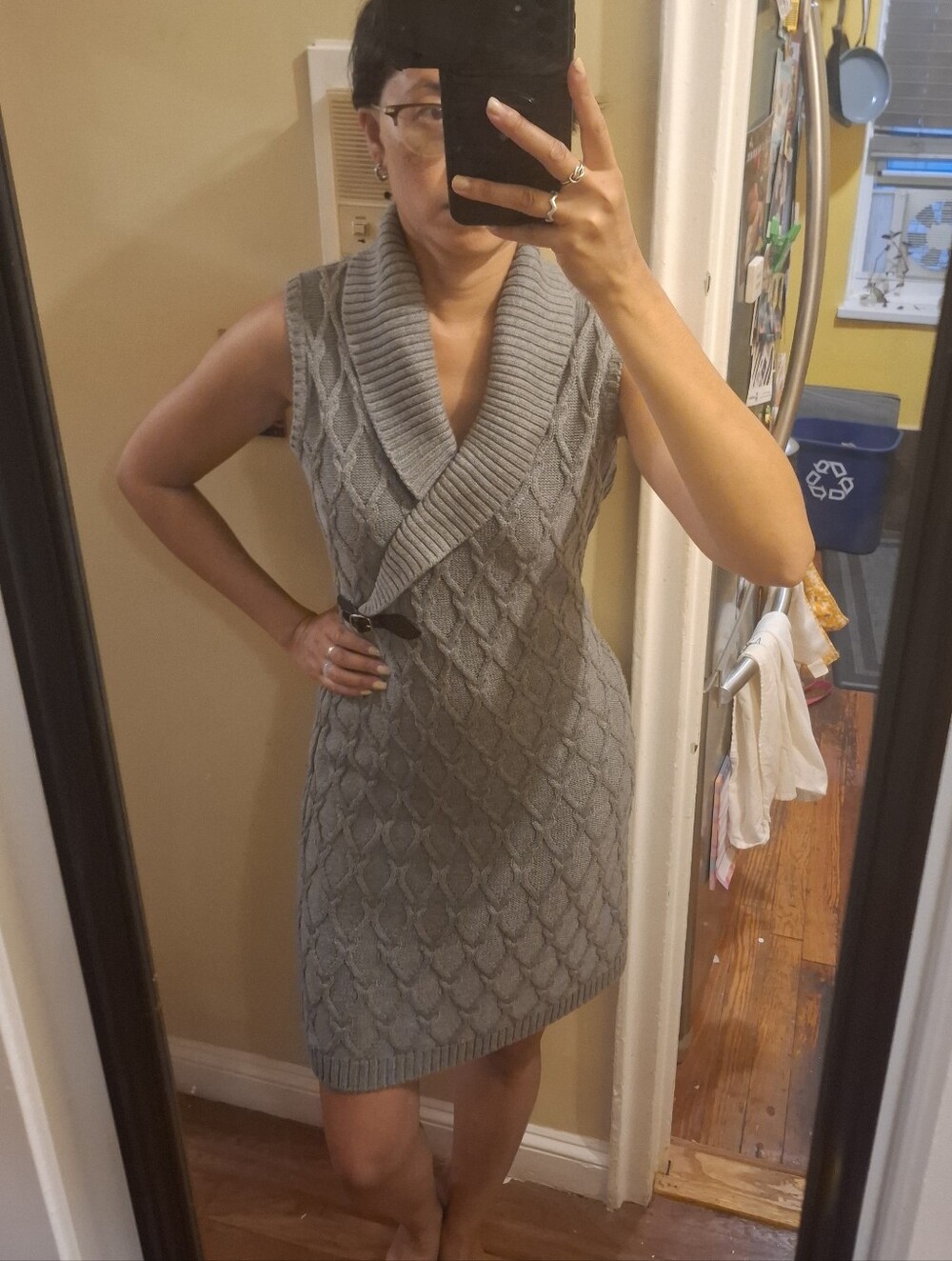 Calvin Klein Gray Sweater Dress